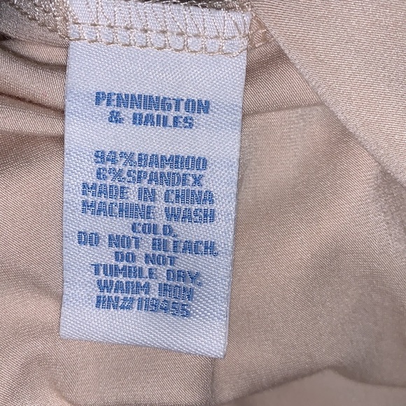 Pennington and Bailes Cream Scoop Neck Long Sleeve Tunic Top | Size M - Picture 5 of 6